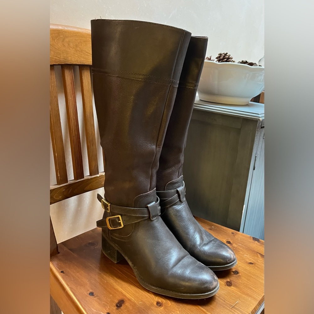 Franco Sarto Brown Heeled Boots